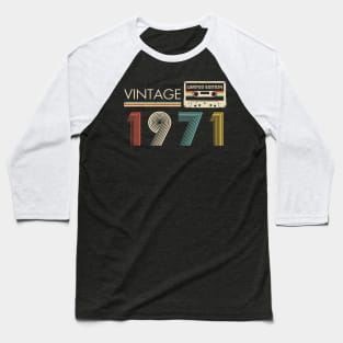 Vintage 1971 Limited Edition Cassette 53rd Birthday Baseball T-Shirt